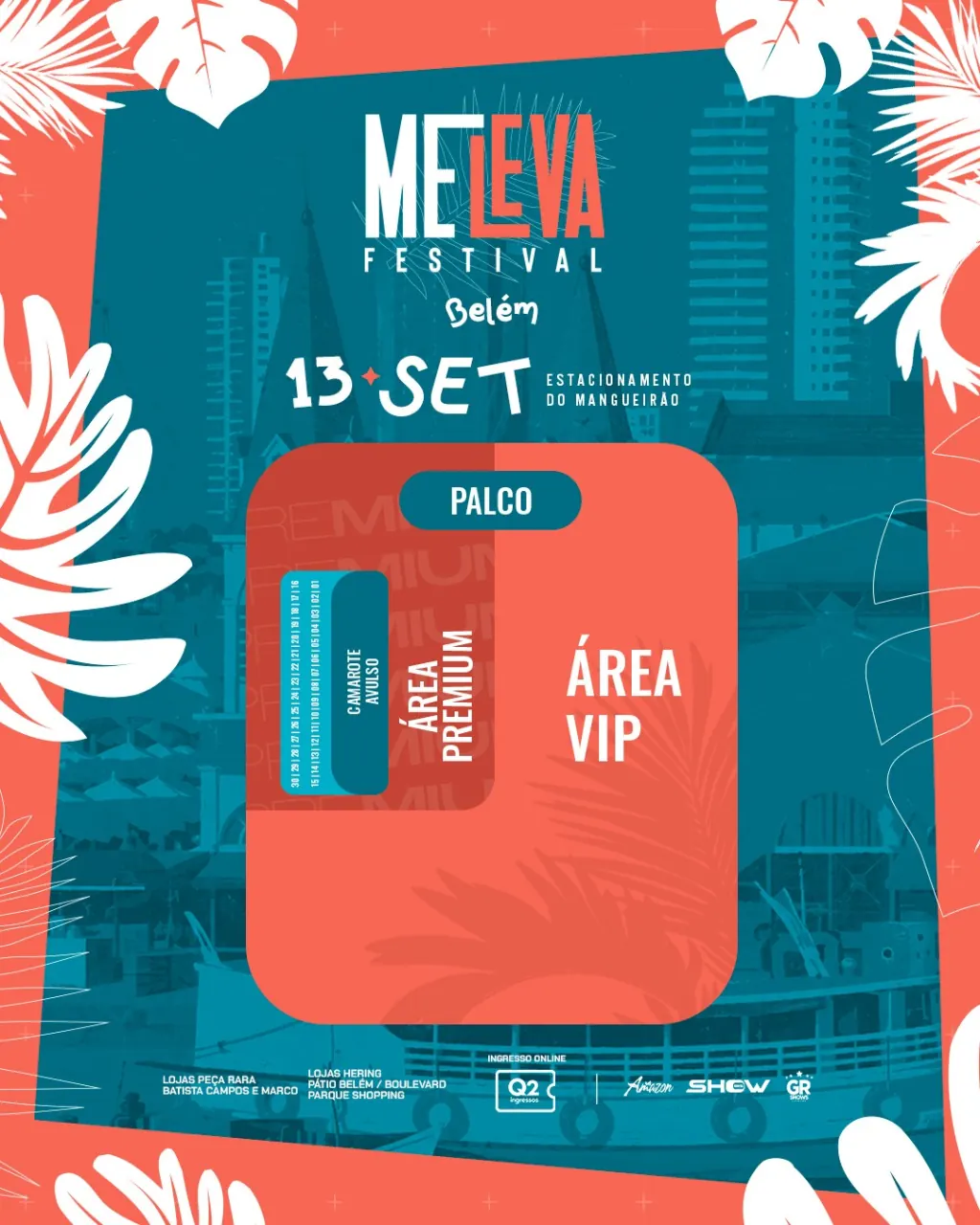 Mapa dos setores do Me Leva Festival